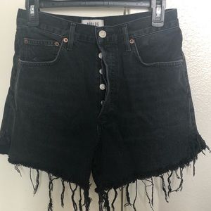AGOLDE Dee Distressed Super High Waist denim shorts. Hardly worn!